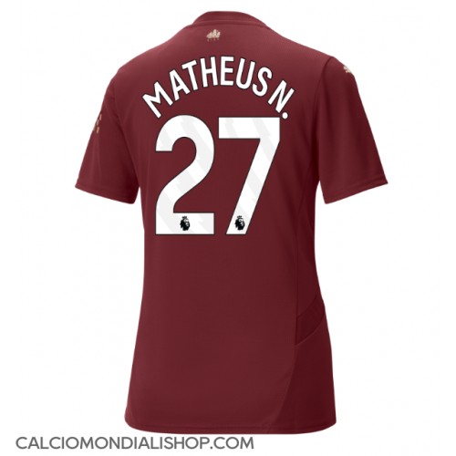 Maglie da calcio Manchester City Matheus Nunes #27 Terza Maglia Femminile 2024-25 Manica Corta